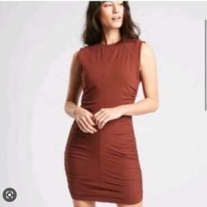 Athleta Rust Brown Sleeveless Bodycon Dress
